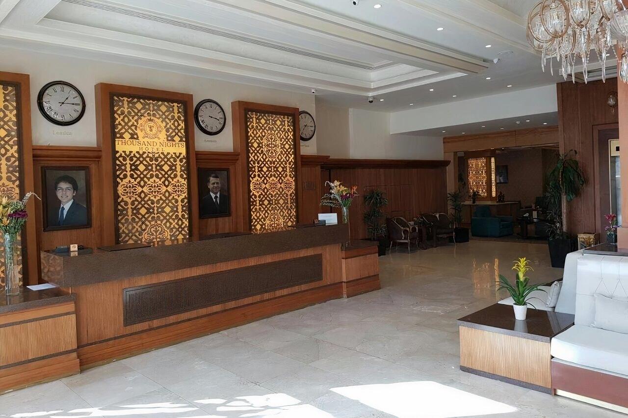 Thousand Nights Hotel Amman Zewnętrze zdjęcie The lobby of the hotel